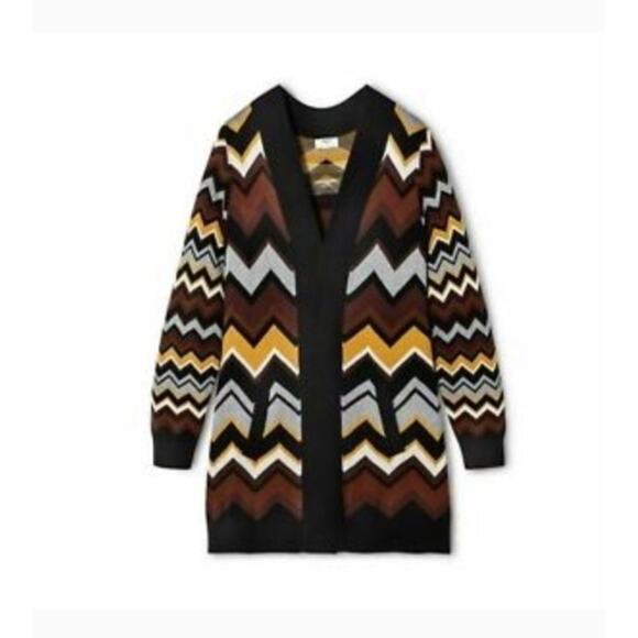 Missoni Target Women's size XL Chevron Long Grungecore Western Cardigan Sweater - Picture 8 of 12